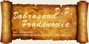 Dobrosava Prodanović vizit kartica